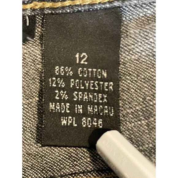 INC International Concepts Cargo Jeans Size 12 Grey Straight Leg 9 Pockets - Picture 6 of 10